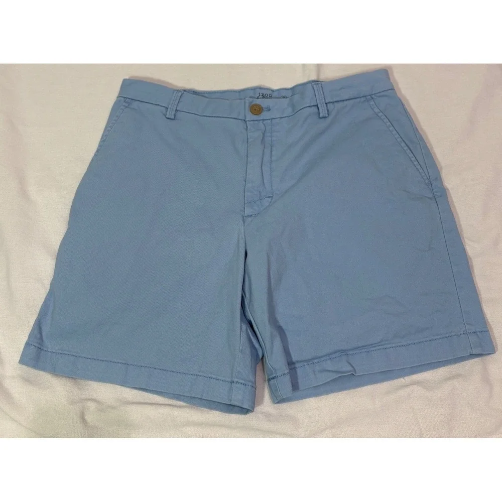 IZOD Saltwater Stretch Men's Blue Chino Flat Front Casual Summer Preppy 30W